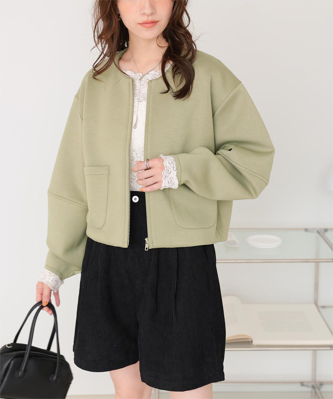 titivate「コクーンスリーブブルゾン」|ブルゾン・スタジャン|