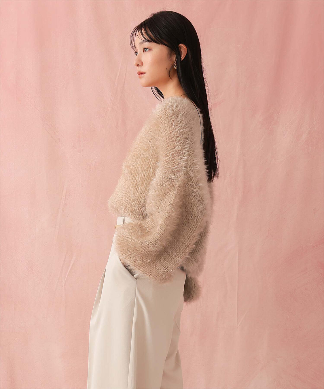 ur's「Vネックオーバーサイズシアーローゲージニット」|ニット・セーター|