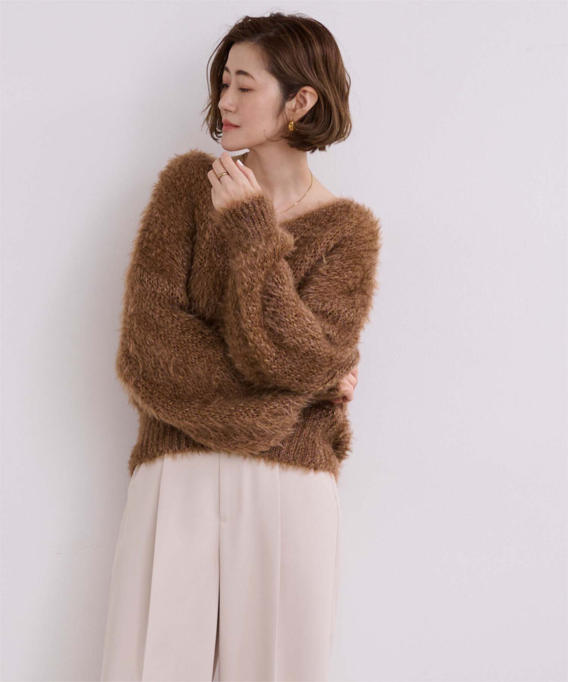 ur's「Vネックオーバーサイズシアーローゲージニット」|ニット・セーター|