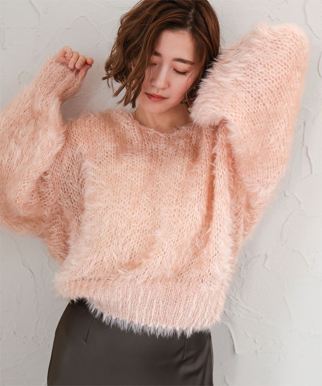 ur's「Vネックオーバーサイズシアーローゲージニット」|ニット・セーター|