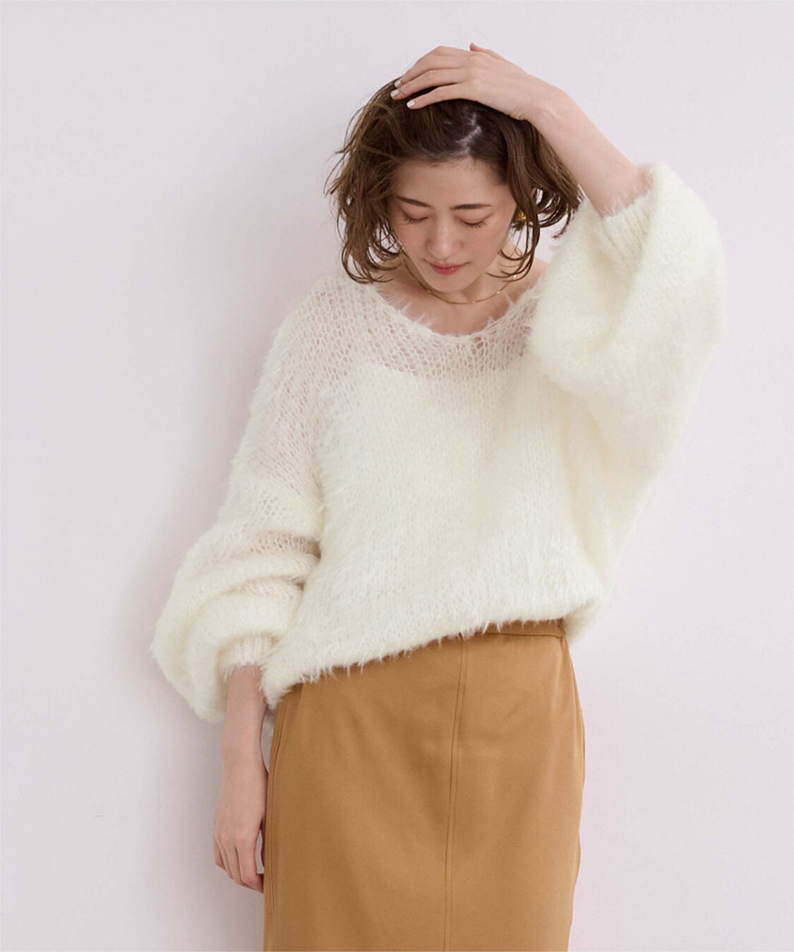 ur's「Vネックオーバーサイズシアーローゲージニット」|ニット・セーター|