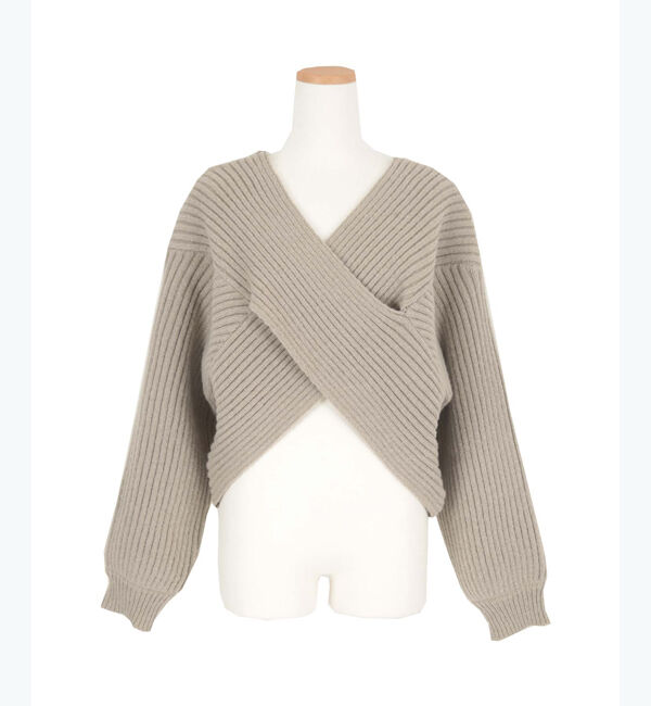 titivate「2wayクロスデザインプルオーバー」|ニット・セーター|