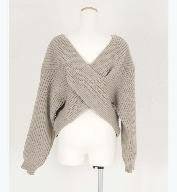 titivate「2wayクロスデザインプルオーバー」|ニット・セーター|