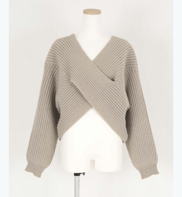 titivate「2wayクロスデザインプルオーバー」|ニット・セーター|