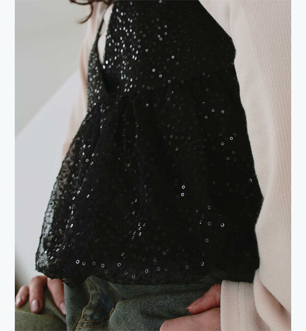 titivate「ヘムバルーンスパンコールキャミソールビスチェ」|キャミソール|