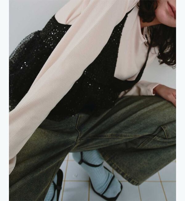 titivate「ヘムバルーンスパンコールキャミソールビスチェ」|キャミソール|