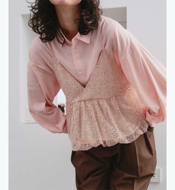 titivate「ヘムバルーンスパンコールキャミソールビスチェ」|キャミソール|