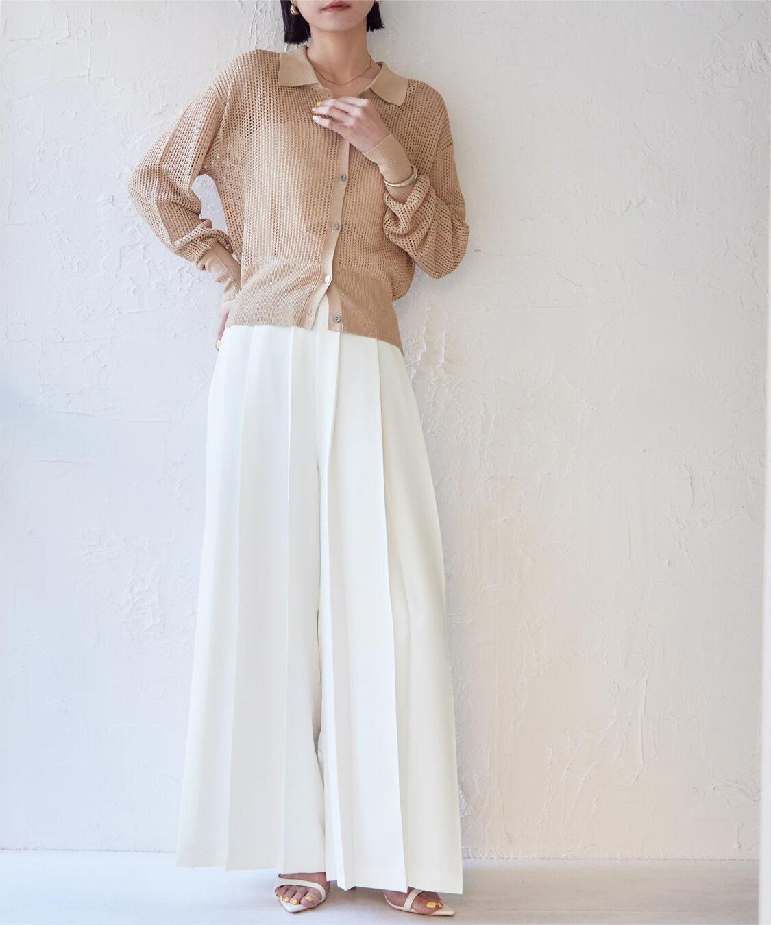 ur's「プリーツワイドパンツ」|スラックス|