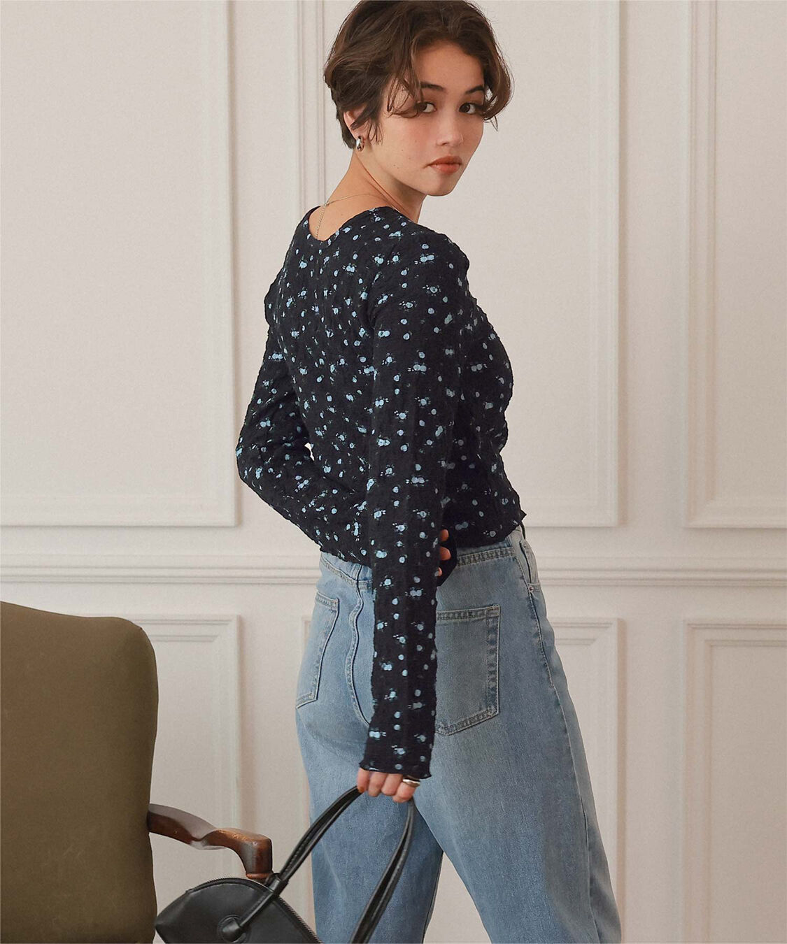 titivate「前後2wayフラワージャガードカットソートップス」|Tシャツ・カットソー|