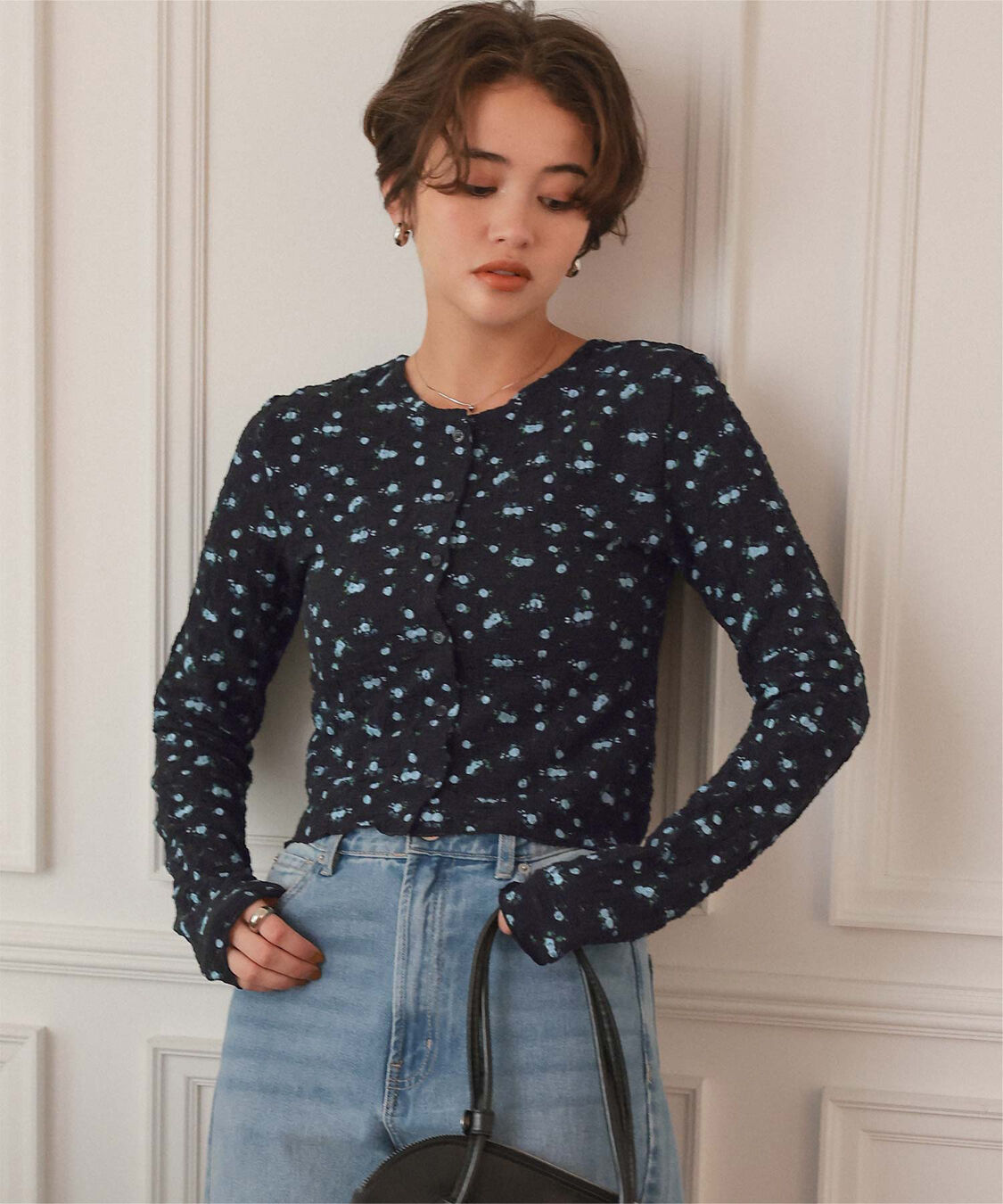 titivate「前後2wayフラワージャガードカットソートップス」|Tシャツ・カットソー|