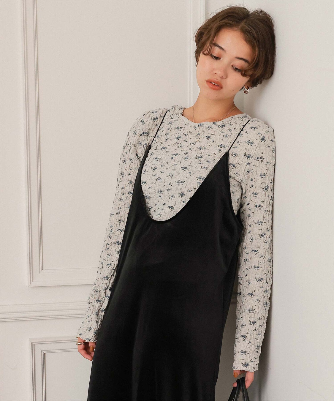 titivate「前後2wayフラワージャガードカットソートップス」|Tシャツ・カットソー|