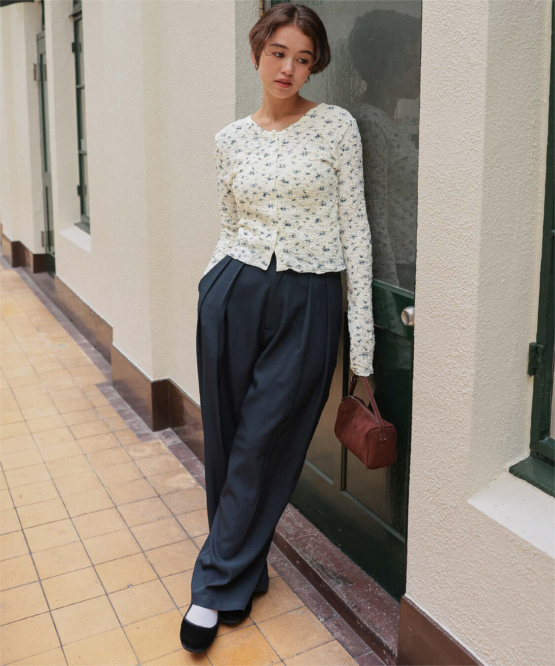 titivate「前後2wayフラワージャガードカットソートップス」|Tシャツ・カットソー|