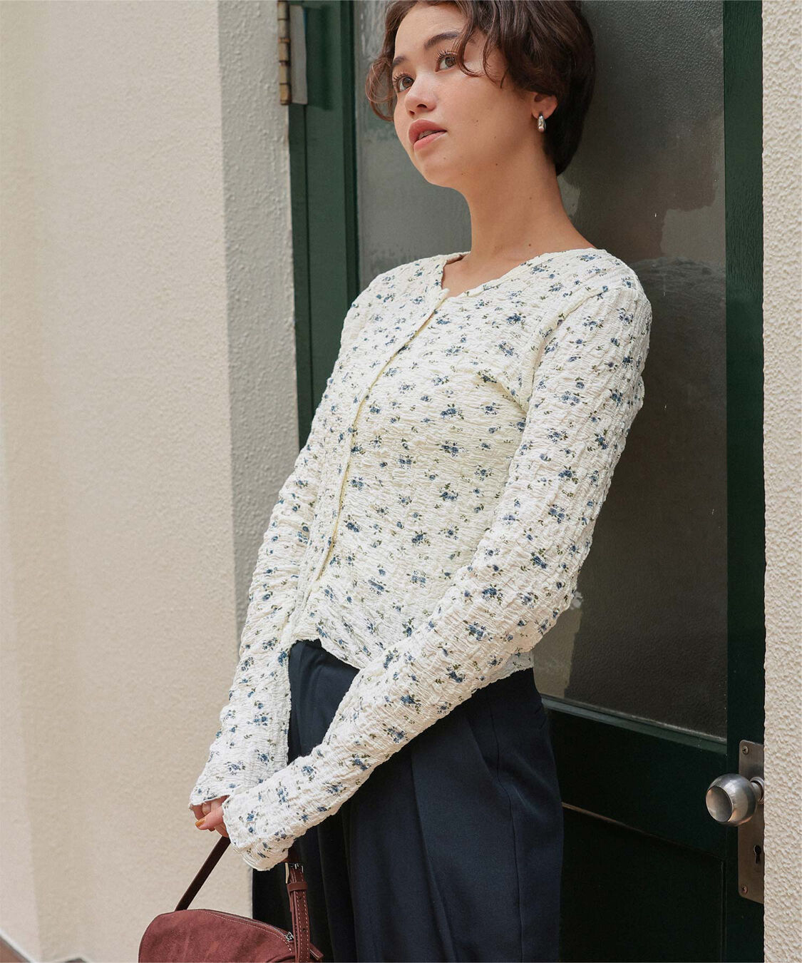 titivate「前後2wayフラワージャガードカットソートップス」|Tシャツ・カットソー|