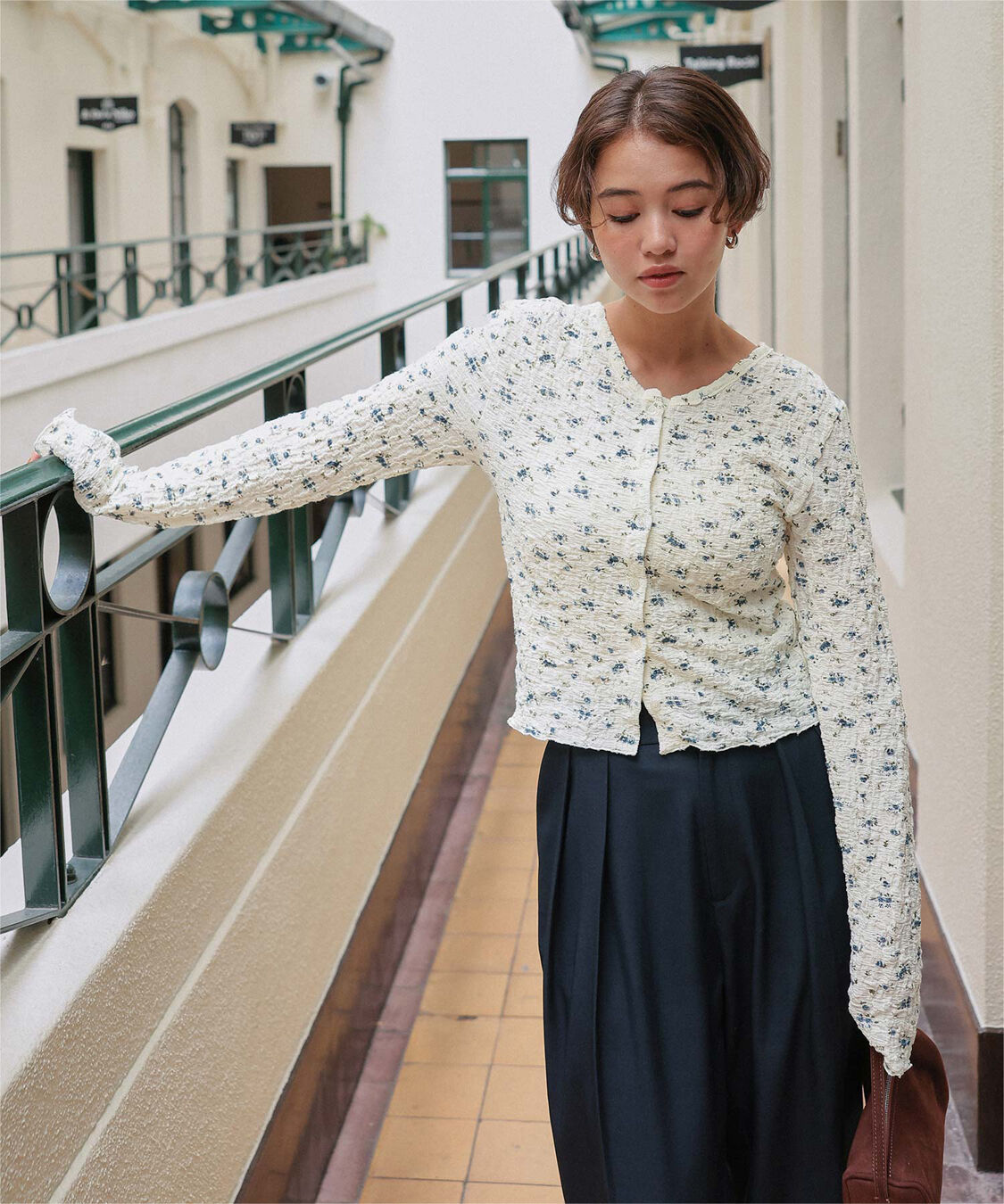 titivate「前後2wayフラワージャガードカットソートップス」|Tシャツ・カットソー|