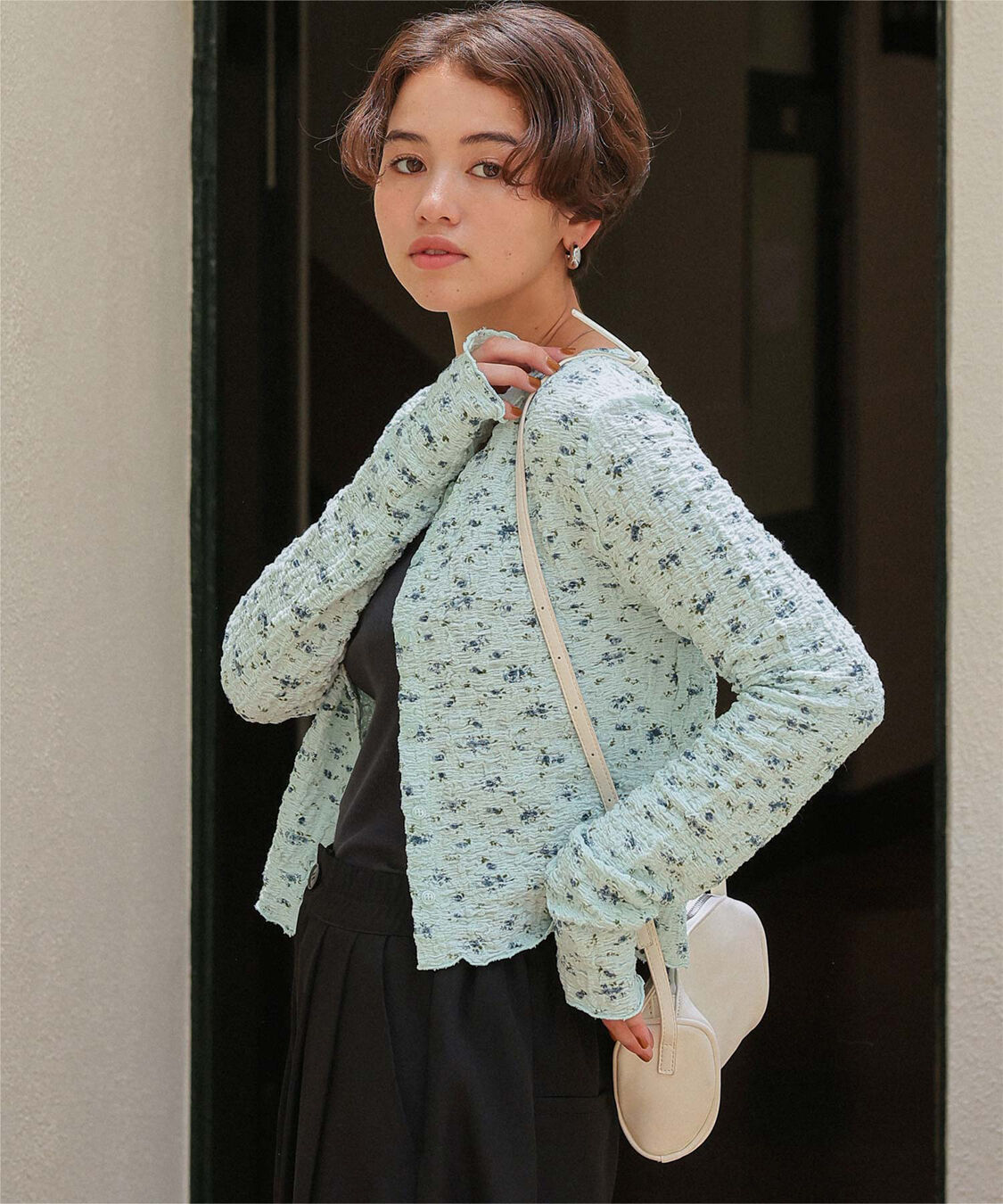 titivate「前後2wayフラワージャガードカットソートップス」|Tシャツ・カットソー|