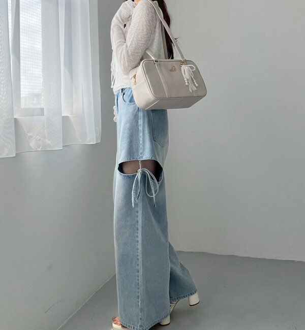  「チャーム付きスクエアボストン」|ショルダー・メッセンジャー|