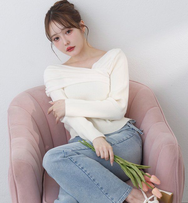  「サイドカットレース美脚ビジューデニム」|その他|