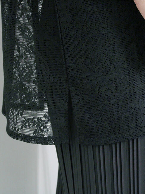 Samansa Mos2 blue「レースブラウス」|シャツ・ブラウス|