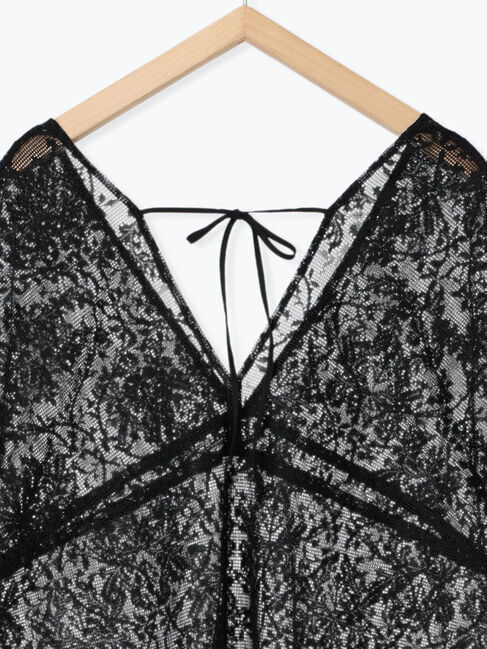 Samansa Mos2 blue「レースブラウス」|シャツ・ブラウス|