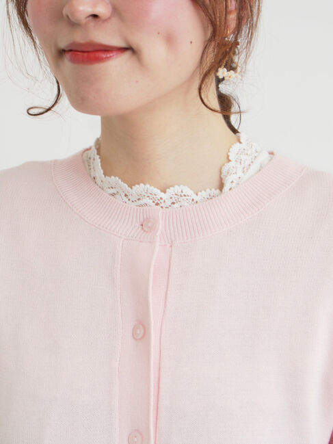 Samansa Mos2「フリルニットカーディガン」|カーディガン|