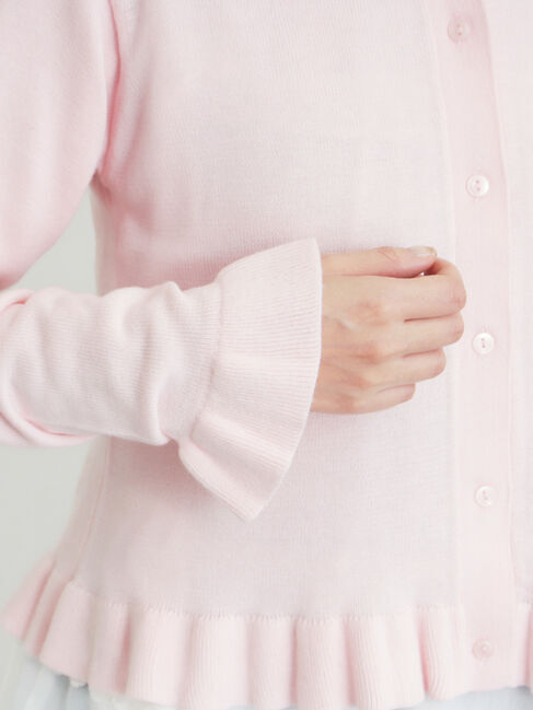 Samansa Mos2「フリルニットカーディガン」|カーディガン|