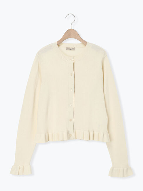 Samansa Mos2「フリルニットカーディガン」|カーディガン|