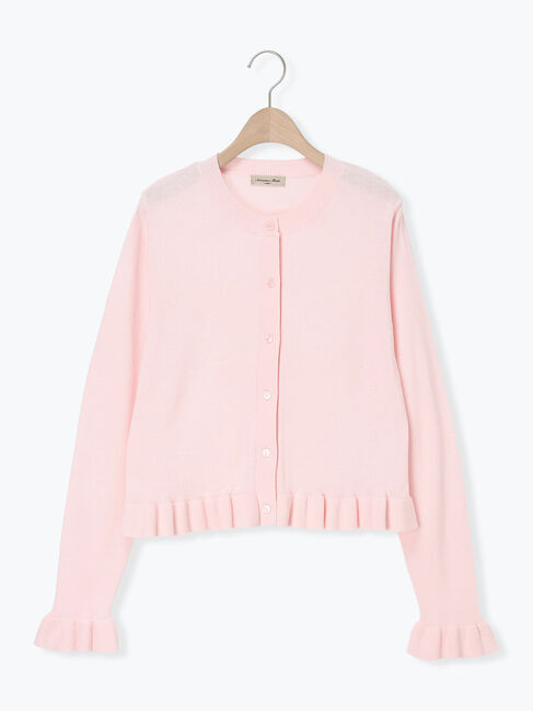 Samansa Mos2「フリルニットカーディガン」|カーディガン|