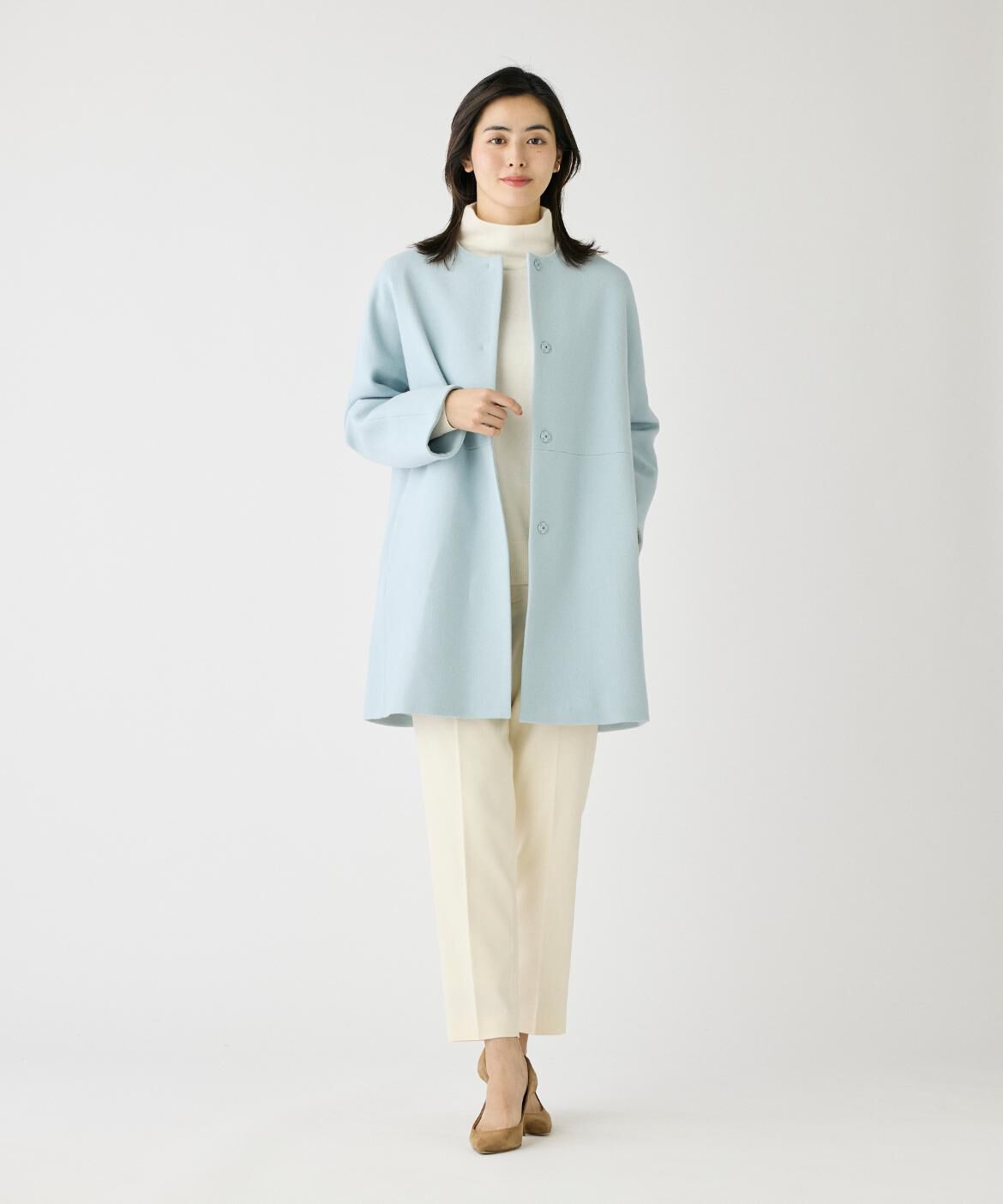 DAY by DAY it&rsquo;s international「ノーカラーメルトンコート《Super110's Wool》」|ノーカラージャケット|