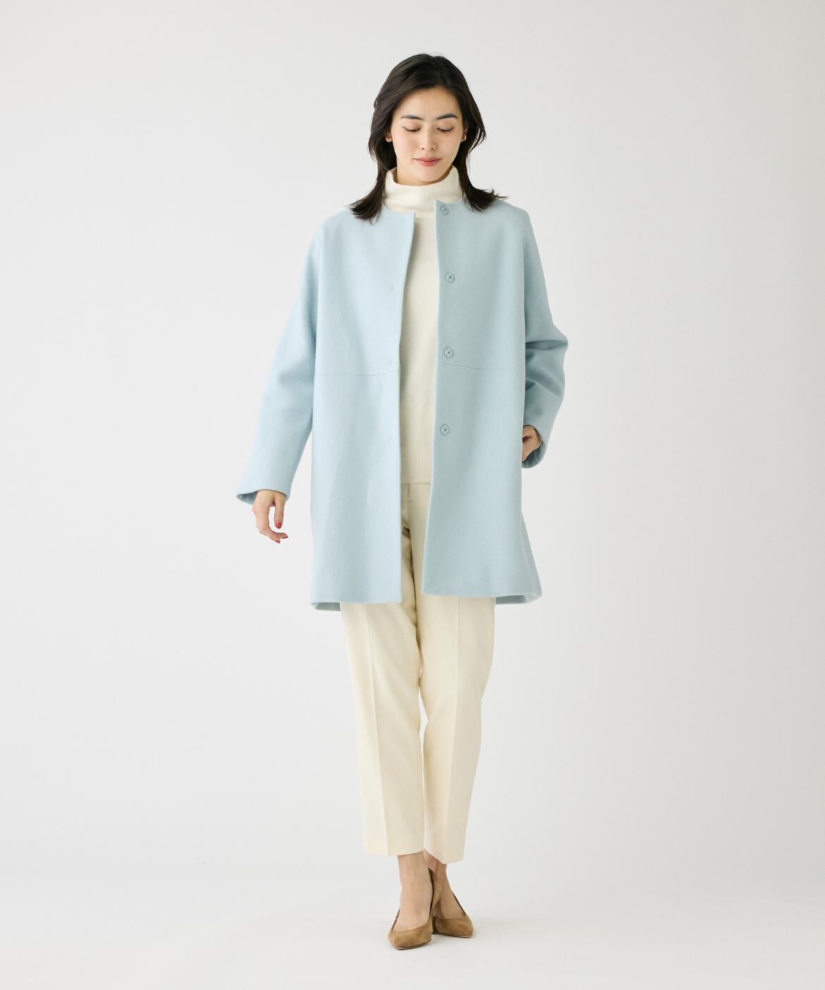 DAY by DAY it&rsquo;s international「ノーカラーメルトンコート《Super110's Wool》」|ノーカラージャケット|