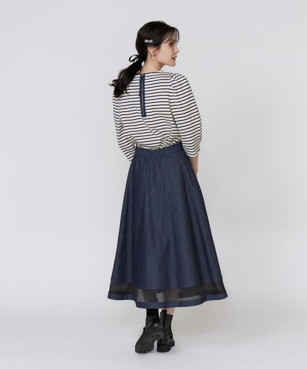 Maglie le cassetto「《ﾌﾗﾝﾄﾞﾙ45周年限定ｺﾚｸｼｮﾝ》ｼｱｰﾄﾞｯｷﾝｸﾞﾃﾞﾆﾑ  」|スカート|