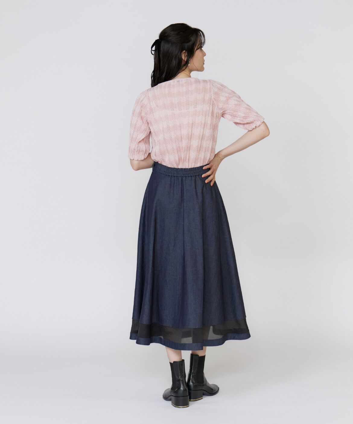 Maglie le cassetto「透かしボーダーニット」|ニット・セーター|