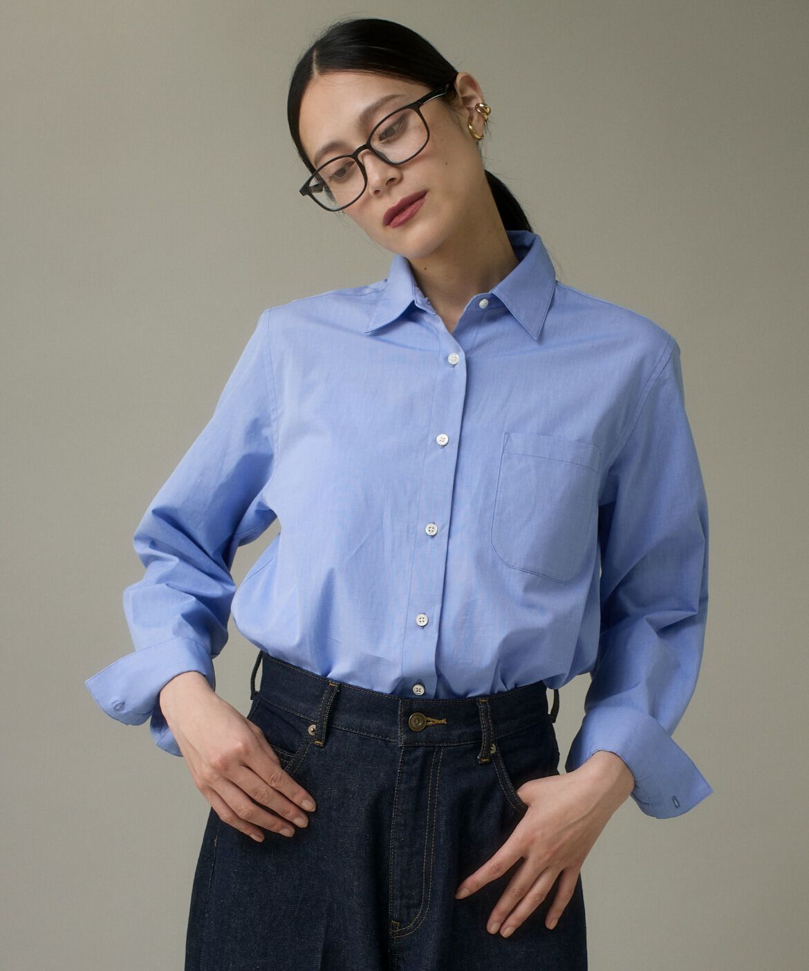 DAY by DAY it&rsquo;s international「コットンベーシックシャツ」|シャツ・ブラウス|サックス3