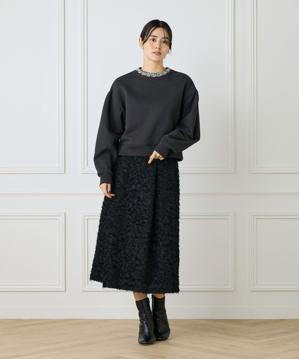 Le Souk「《大きいサイズ》セミフレアスカート」|スカート|