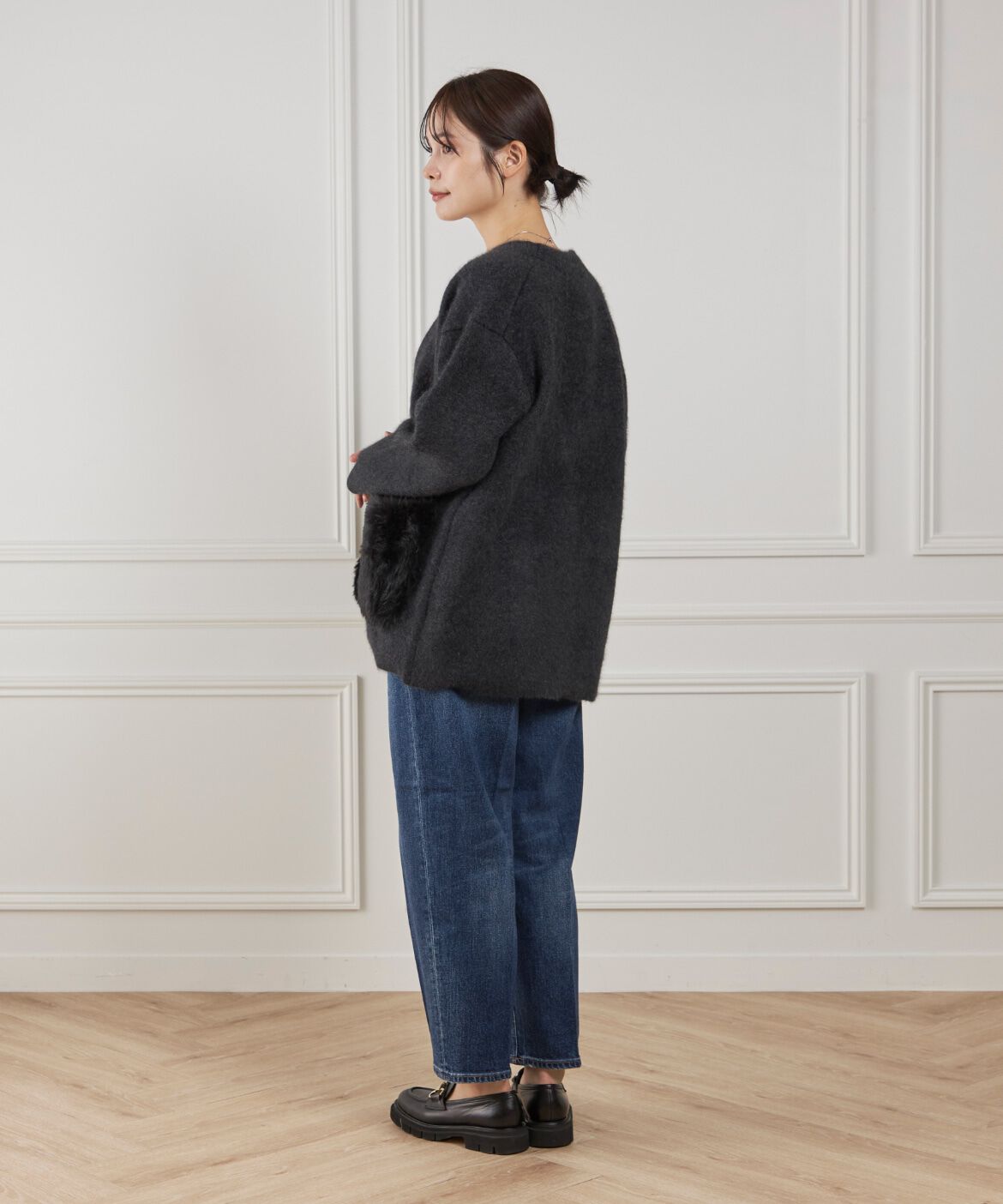 Le Souk「《45th限定企画》ラクーン接結編みニットジャケット」|カーディガン|