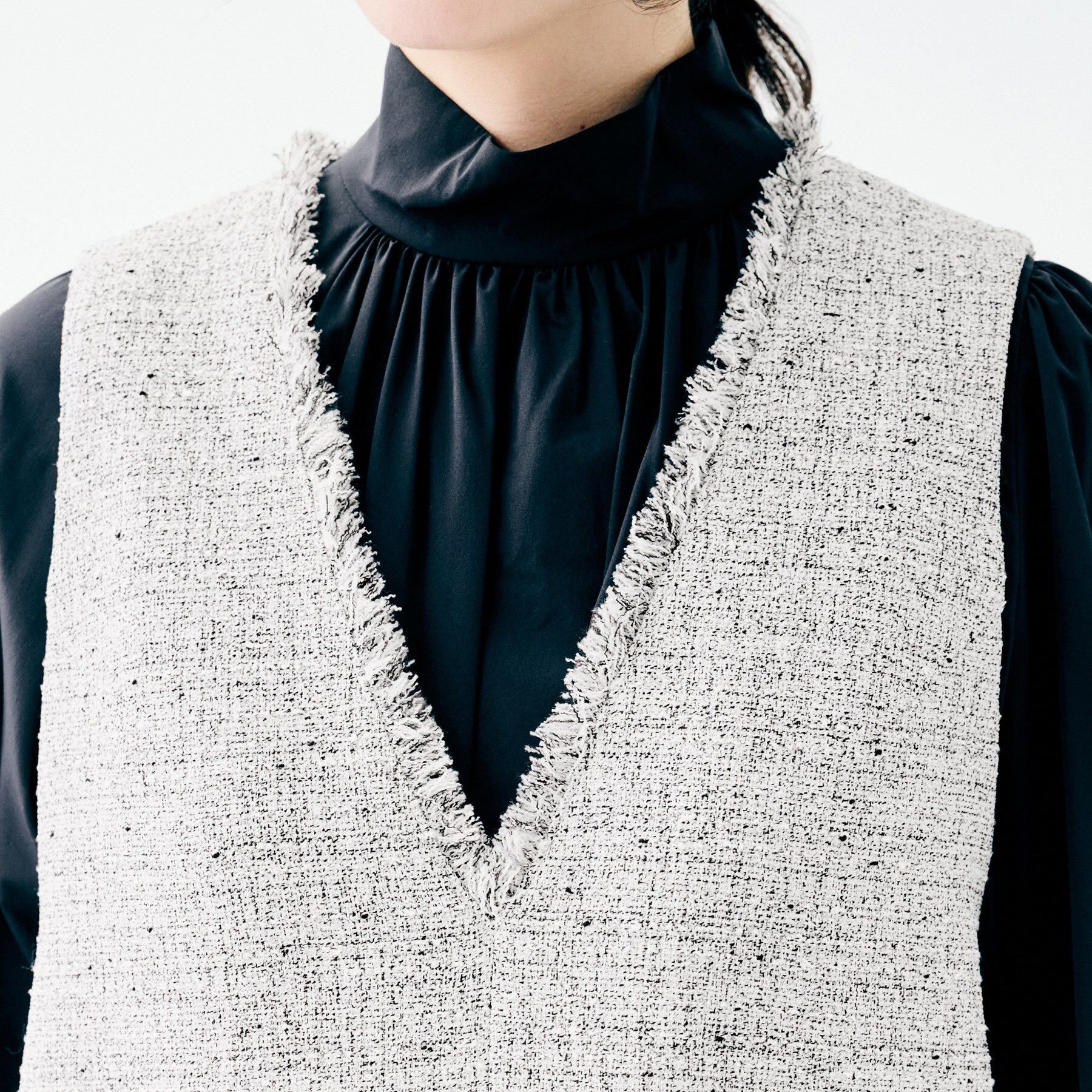 UNTITLED「【洗えるワンピース/カジュアル/ドレッシー】ツイード ジャンパースカート」|ワンピース|