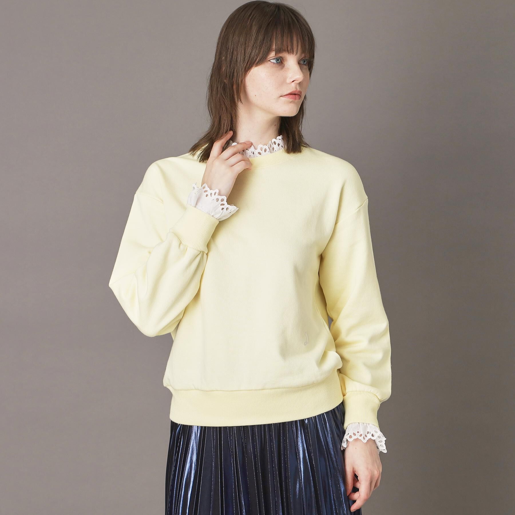 DRESSTERIOR「取り外しフリル付き裏毛プルオーバー」|パーカー|