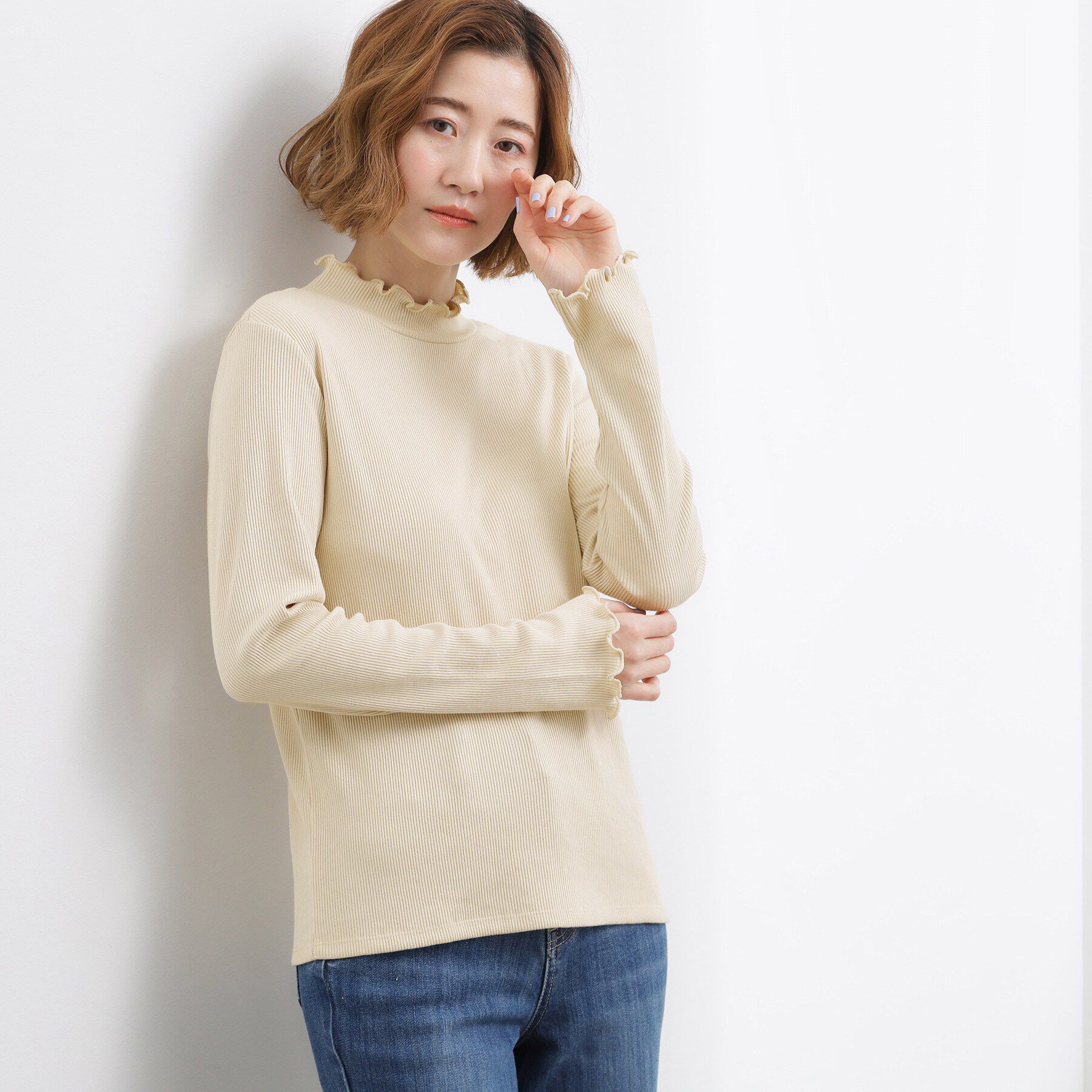 grove「シルクライクリブタートルネック」|Tシャツ・カットソー|