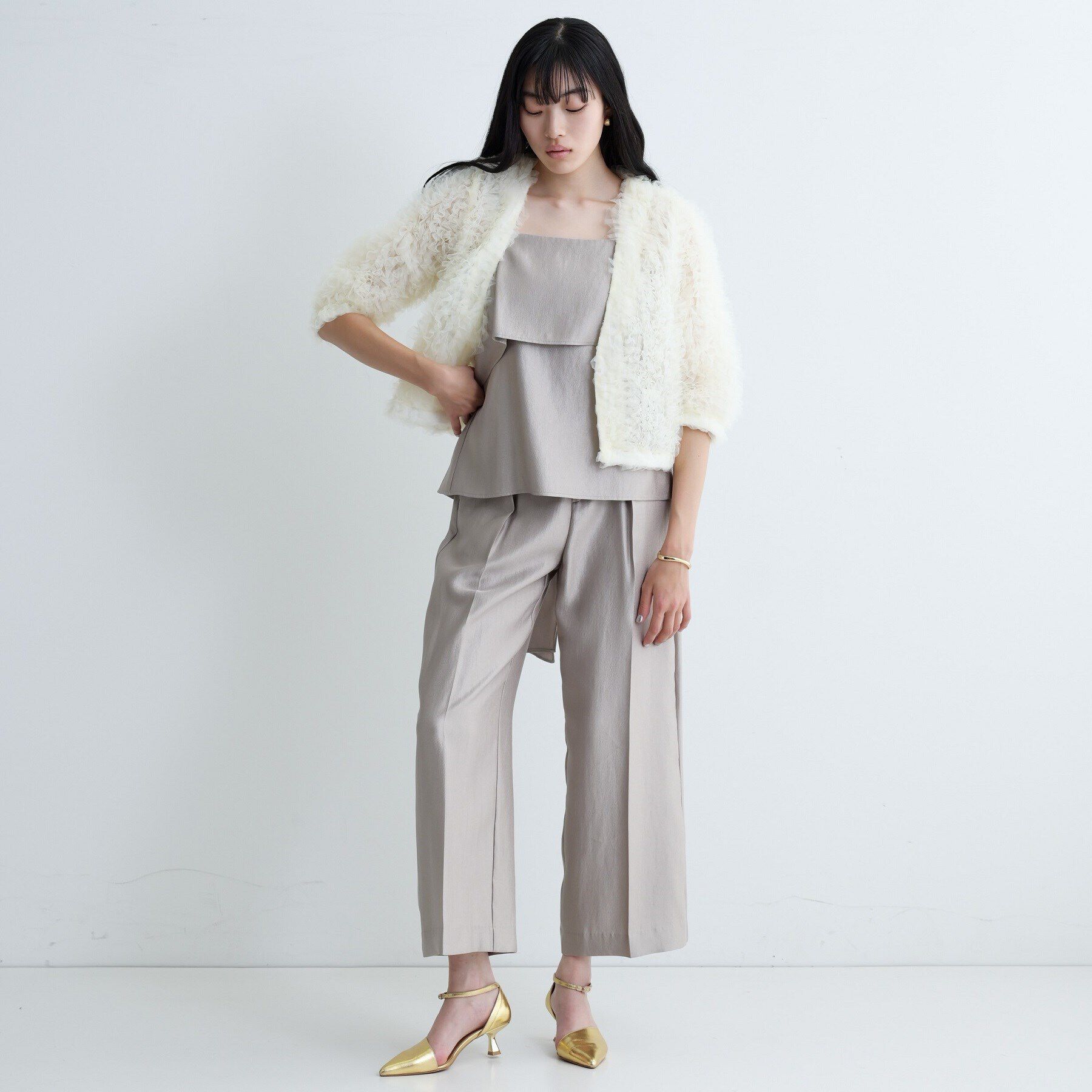 GALLEST「ボリュームチュールカーディガン」|カーディガン|