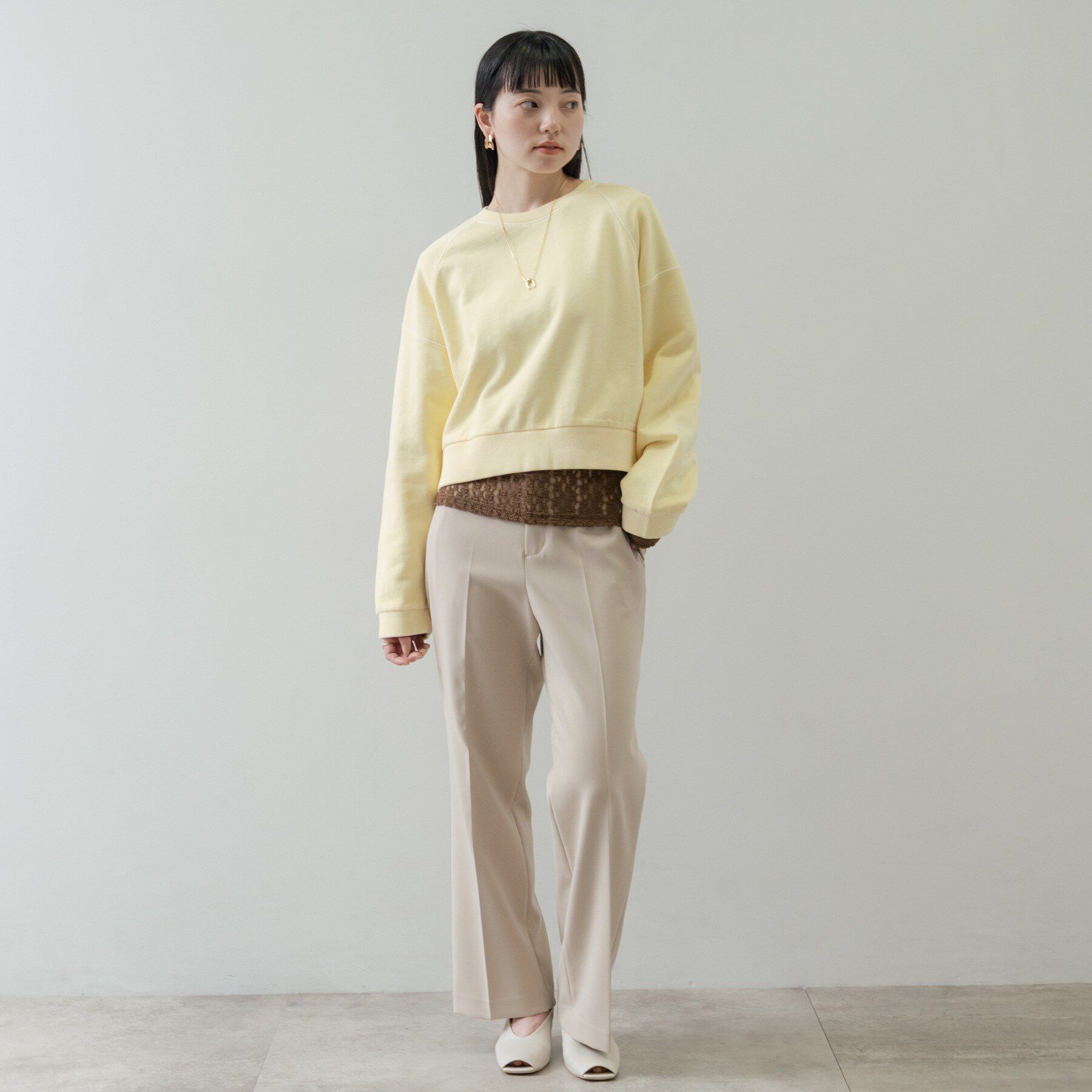 GALLEST「ワイドスリーブカラースウェット」|パーカー|