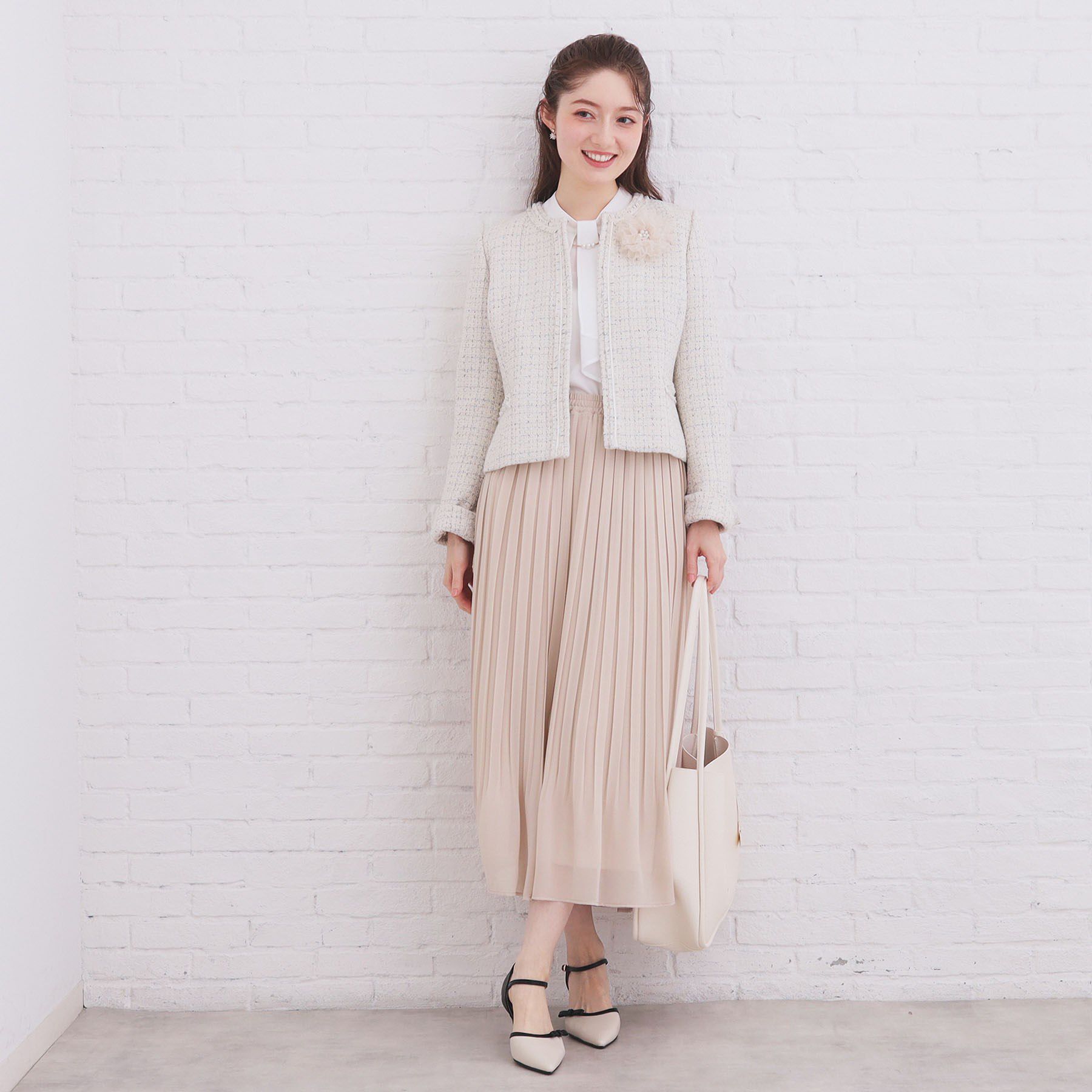 index「選べる丈 シフォンプリーツスカート【洗濯機OK/イージーアイロン/防シワ】《6col》」|スカート|