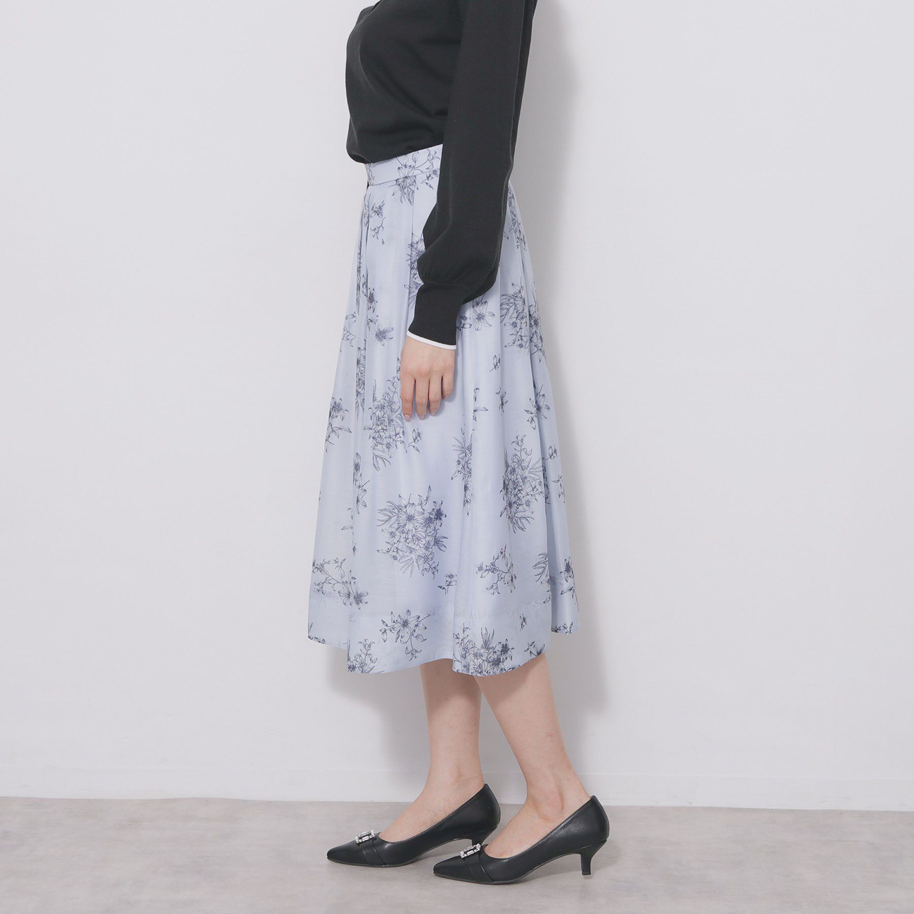 index「オーガンジーフラワーフレアスカート【洗濯機OK/イージーアイロン】」|スカート|