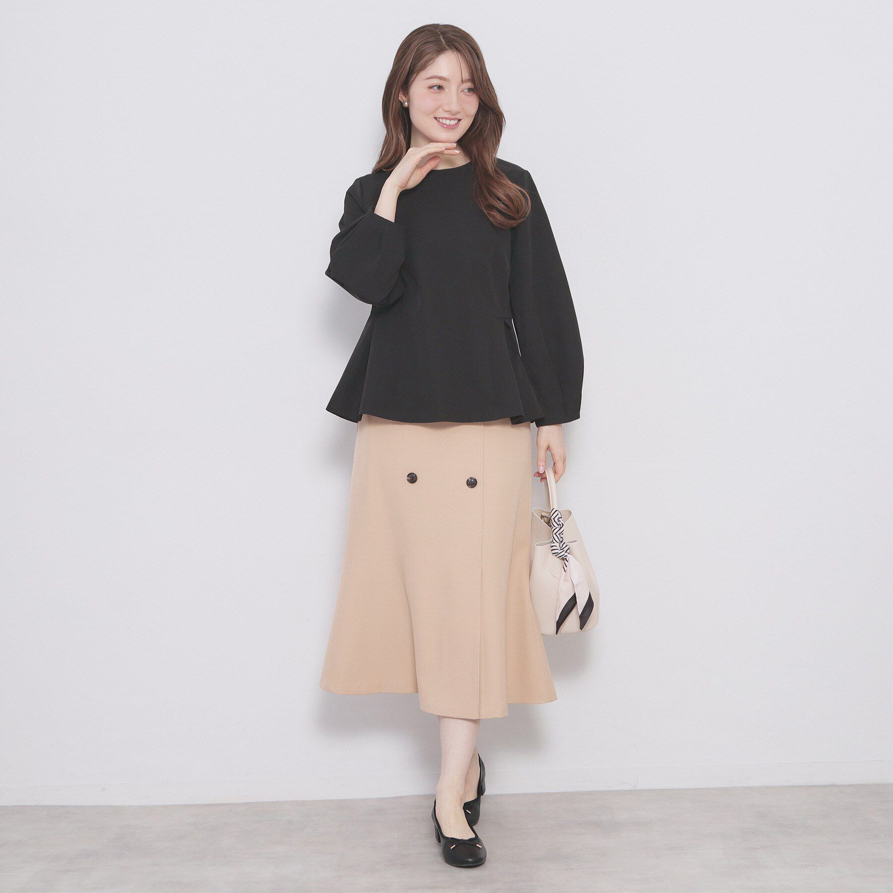 index「レース衿ペプラムブラウス【洗濯機OK/ストレッチ】」|シャツ・ブラウス|