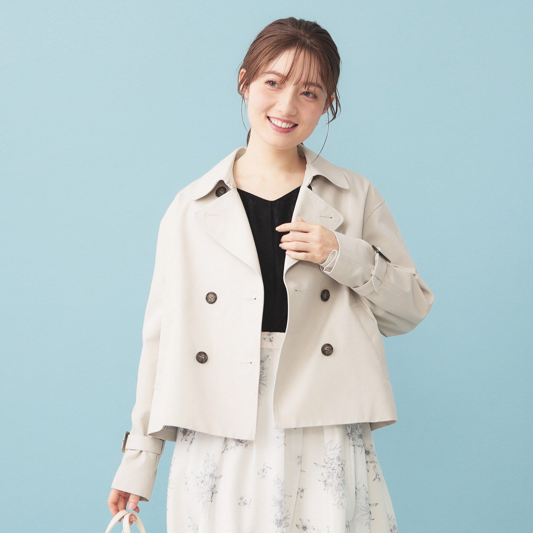 index「キャンディスリーブショートトレンチコート【洗濯機OK/撥水/防花粉】《5col》」|トレンチコート|