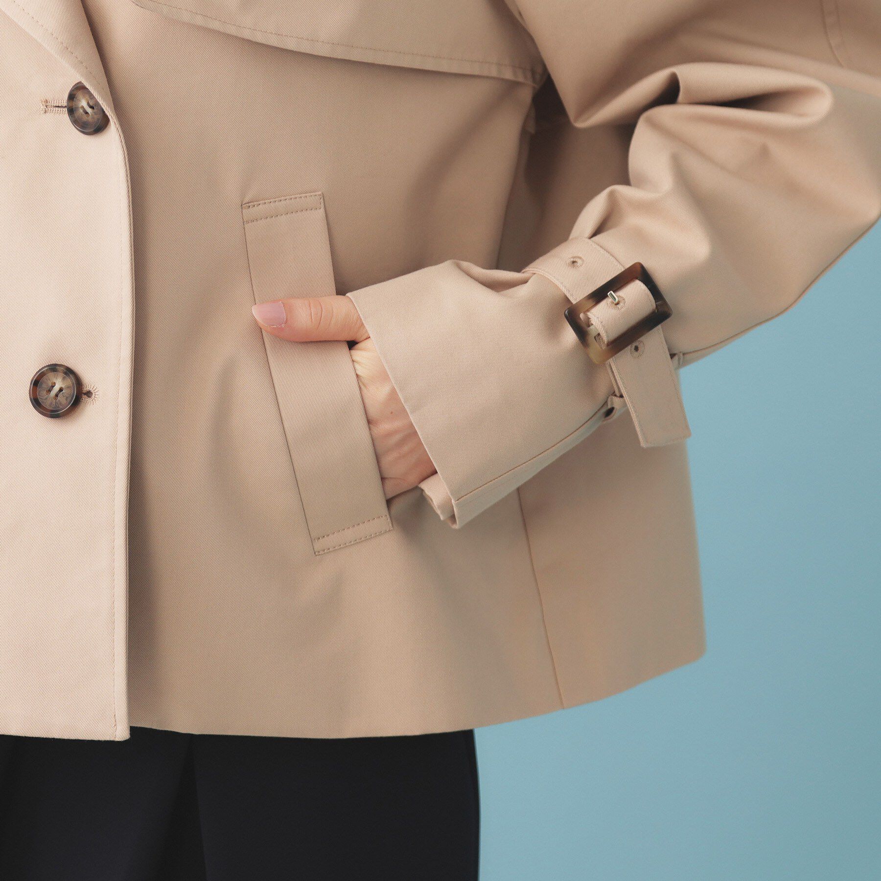 index「キャンディスリーブショートトレンチコート【洗濯機OK/撥水/防花粉】《5col》」|トレンチコート|