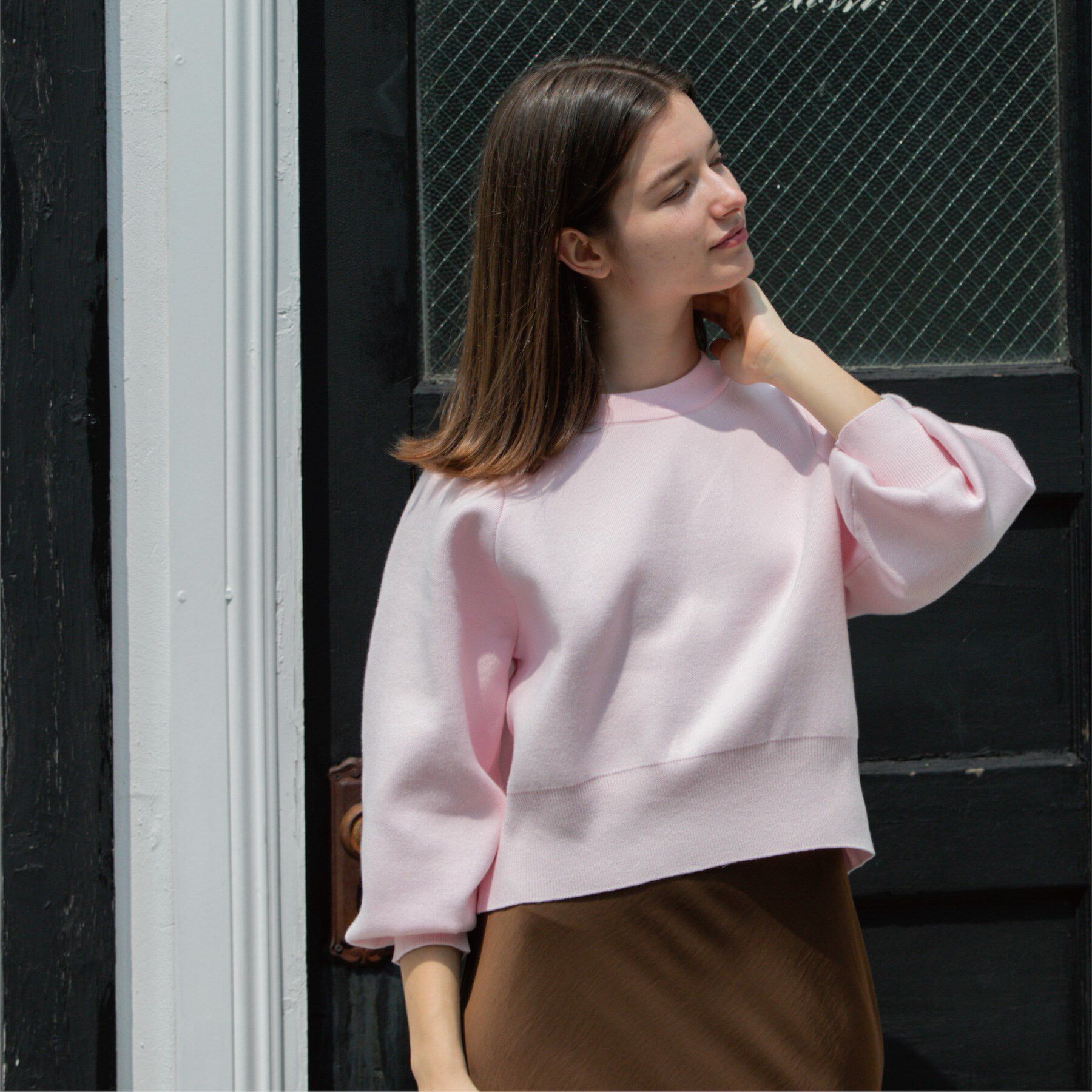 OPAQUE.CLIP「スウェットライクニット」|ニット・セーター|