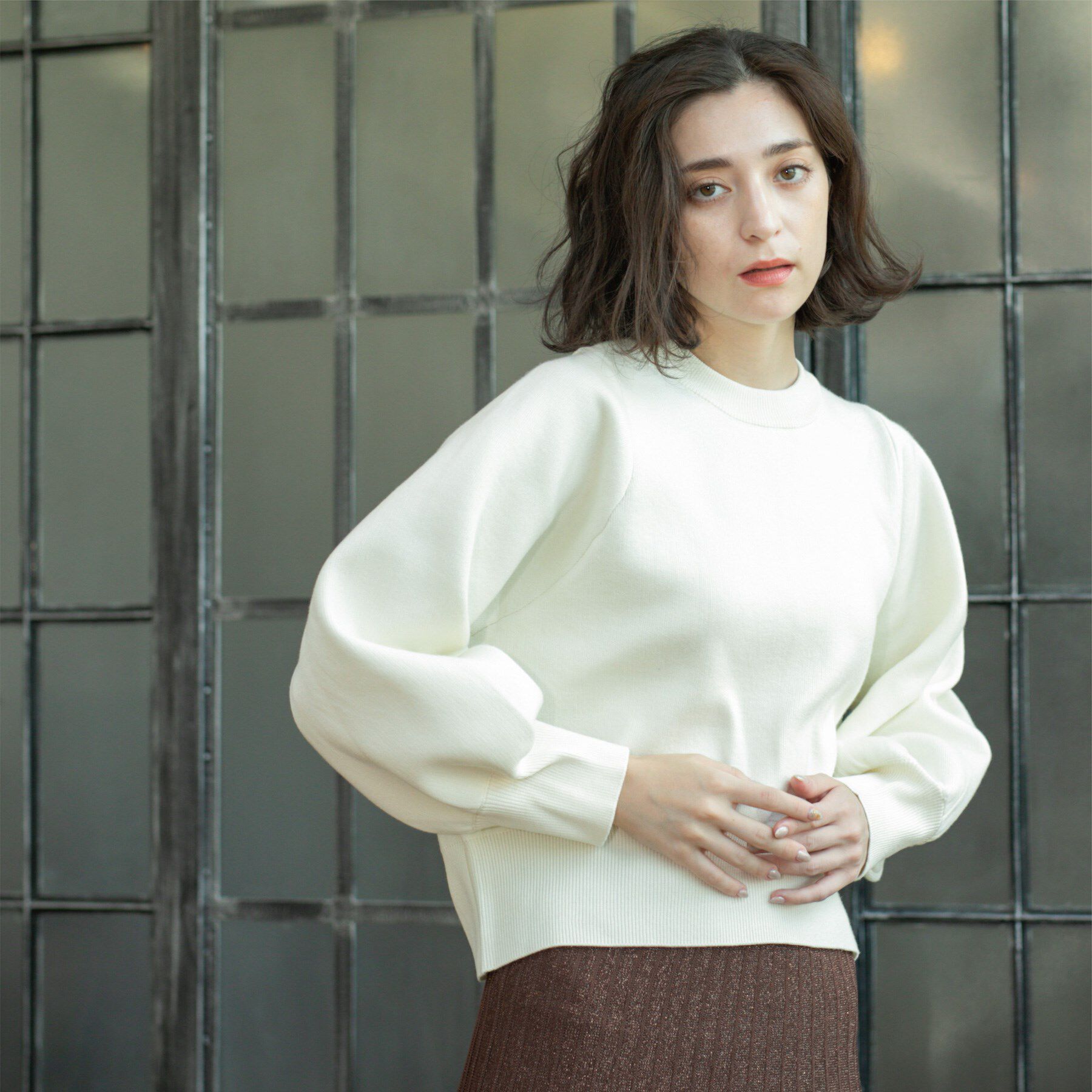 OPAQUE.CLIP「スウェットライクニット」|ニット・セーター|