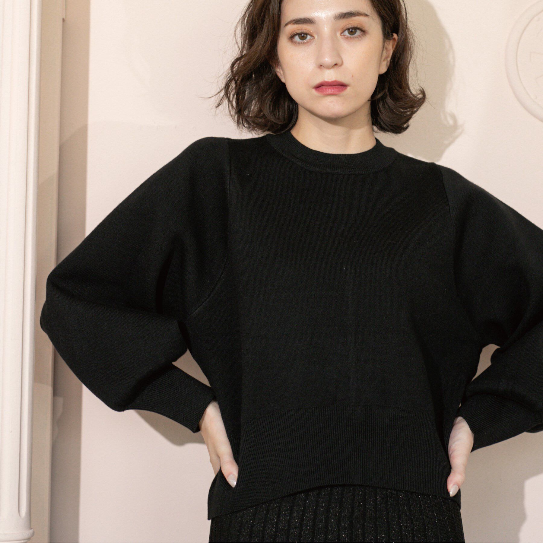 OPAQUE.CLIP「スウェットライクニット」|ニット・セーター|