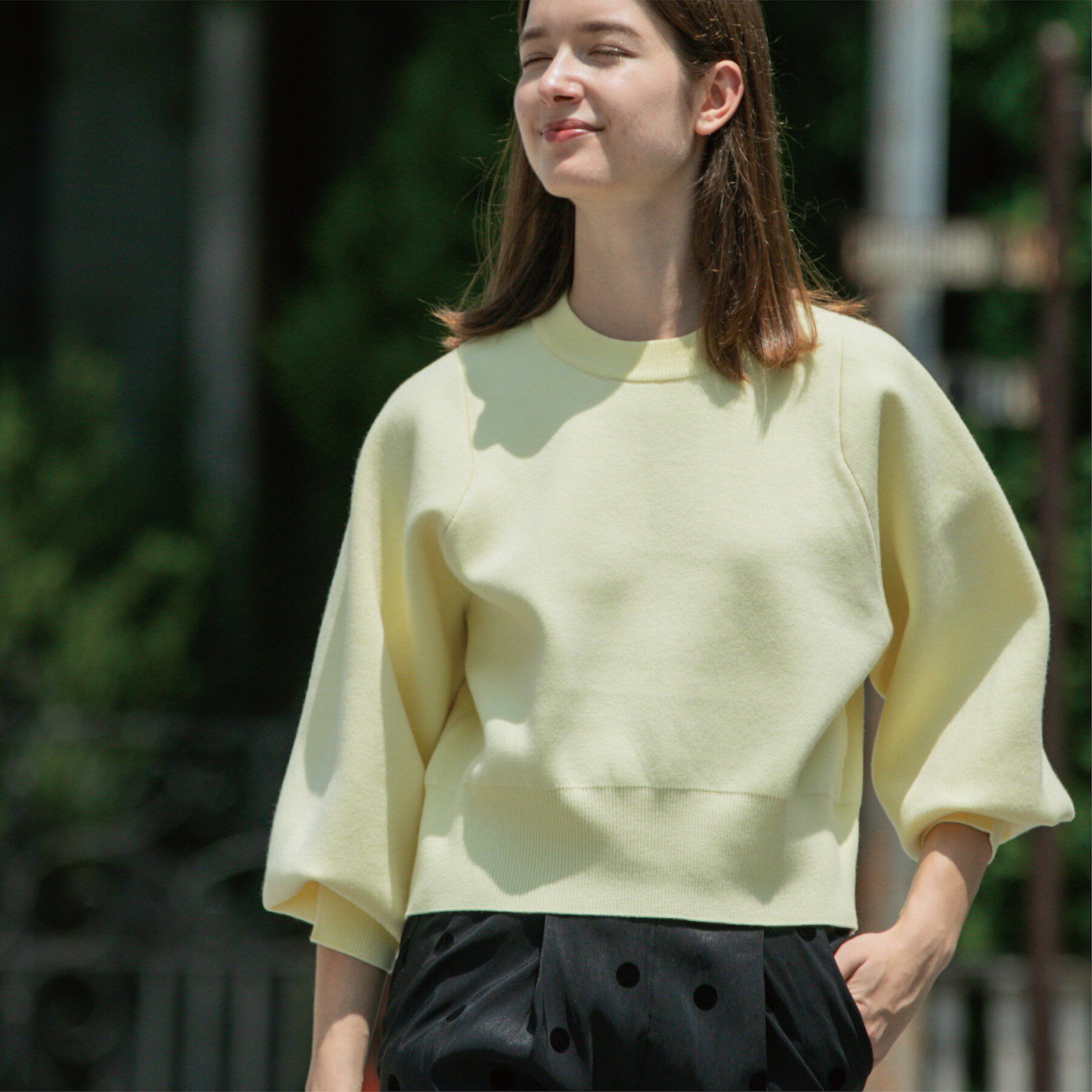 OPAQUE.CLIP「スウェットライクニット」|ニット・セーター|