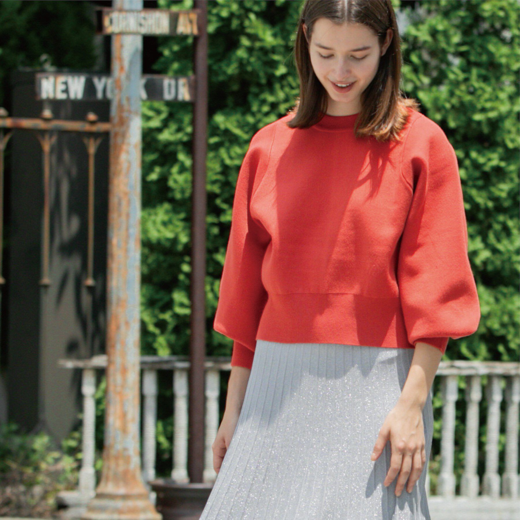 OPAQUE.CLIP「スウェットライクニット」|ニット・セーター|