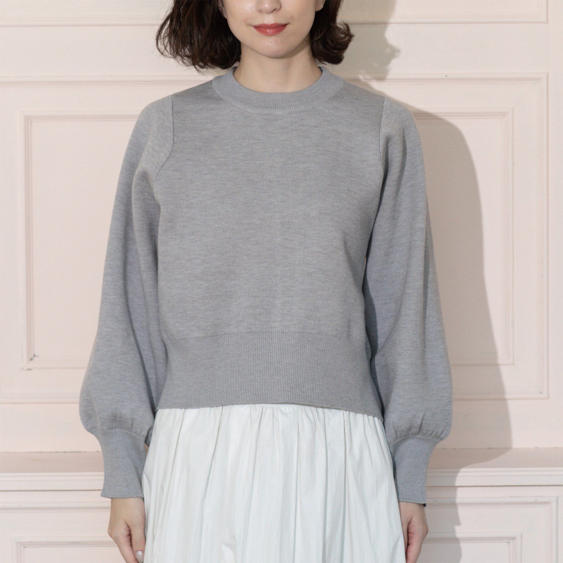 OPAQUE.CLIP「スウェットライクニット」|ニット・セーター|